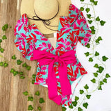 Off The Shoulder Ruffle One Piece Swimsuit 2021 New Swimwear Women Swimsuit Deep-V Bathing Suits Beach Wear Swim