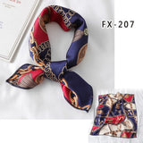 Square Silk Scarf Women Fashion Print Small Neck Scarfs Office Lady Hair Band Foulard Hand Kerchief Female Bandana