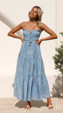 Women's Clothing 2025 New V-Neck Sleeveless Solid Color Splicing Large Swing Long