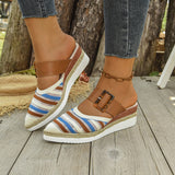 Women's Sandals 2025 Summer New Flat Bottom Slope And Pointed Casual Women's Cool Slippers