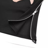 Spring 2025 Women's Wear, Straight Collar Knit Fabric Zipper