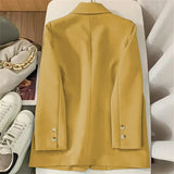 Zingj Jacket Female Spring New Korean Version Classic Two Buckle Temperament Lemon Color Loose Casual Web Celebrity Small