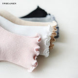 0 to 4 Yrs Ruffle Edge Non-Skid Cotton Socks with Grip For Kids Toddlers Baby Girl Boneless Socks Four Seasons