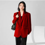 And Autumn Thin Gray Blazer Female Senior Design Sense Small Korean Version Of Casual Small Suit