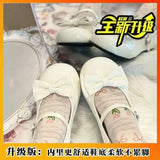 Bow Lolita Shoes Lolita JK Small Leather Shoes 2025 New Round Head With Mary Jane Single
