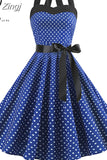 Women Polka Dot Dress Big Swing Vestidos Retro Robe Casual Prom Rockabilly Party Dress 50s 60s Pinup Vintage