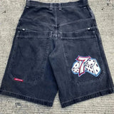 Zingj Y2K Vintage Denim Shorts Men's Harajuku Punk High-Waisted Denim Shorts 211-1-Outfit