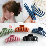 Korean Solid Big Hair Claws Elegant Frosted Acrylic Hair Clips Hairpins Barrette Headwear for Women Girls Hair