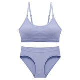 Seamless Bra Set Push Up Bra+ Pantys Brassiere Fitness Underwear Lingerie Women's Soft Comfort Sexy Stretchy Tank
