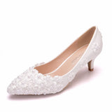 Spring Side Thin Heel Single Shoes Spring Shoes 2025 New Female Fragrant Style College Lace High