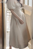 Sleeve Women Elegant Casual Halter Midi Dress Evening Short Sleeve A-Line Party Vestidos Female Fashion Clothes Summer
