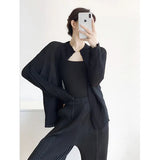 Folds 2025 Summer New Coat Pop Loose Thin Folded Shirt Cardigan