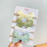 Soft Nylon Baby Girl Headband Bowknot Newborn Headbands Elastic Hair Bands Infant Turban Headwear Kids Hair