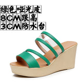 Plop And Ultra-High Heel Waterproof Table Pine Cake Thick Bottom Fish Mouth Sandals Night Shop Sexy Transparent With Fashion Slippers