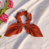 Color Women Hair Scrunchie Bows Ponytail Holder Hairband Bow Knot Scrunchy Girls Hair Ties Hair