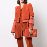 Fashion Brand Design Sense Contrast Color Coat Female 2025 Spring New Fashion Splicing Fleece Short Women's