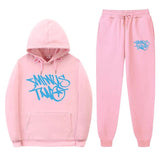 Popular Letter Gothic Print Hoodies Sweatpants Men Y2K New Street Hip Hop Fashion Sports Suit Unisex Casual Loose