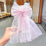 Girls Beautiful Chiffon Bow Print Flower Strawberry Hairpins Headband Kids Sweet Hair Decorate Clip Fashion Hair