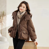 2024 New Cotton Clothes Female Winter Short Korean Version Loose And Thick Small Padded Clothes Cotton-Padded Jacket Advanced Sense Coat Tide-Outfit