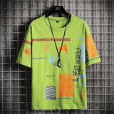 T-Shirt Men's Spring and Summer 2022 New Casual Trend Pure Cotton Tide Brand Ice Silk Men's Bottoming