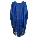 Beach Cover Up Summer Camel Suede Floral Hollow Out Fringed Bikini Cover-ups Vintage Women Beachwear Kimono Cardigan