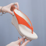 Cm Bohemian Beach Sandals Thick Soles Heel Clipper Waterproof Table Word Toe