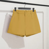 Shorts Women's Black Summer Thin 2025 New Loose High-Waist A Word Casual Broad-Legged Orange