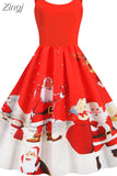 Summer Vintage Dress Women Spaghetti Strap Floral Print High Waist Elegant Sleeveless A-Line Party Midi Dress Robe