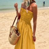 Spot Spring 2025 New Ladies Fashion Strapless Bohemian Holiday