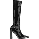 Bean With The Same Thin Boots High And Coarse With Square Knight Boots 2025 New Patent Leather But Knee High