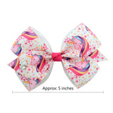 Pieces/Set JoJo Bows Jojo Siwa Rainbow Printed Knot Ribbon Bow For Girls Handmade Boutique Hair Clip Children Hair