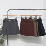 S-2XL 100-Folded Skirt Woman 2024 Autumn And Winter Suit Half-Dress Korean Version A Word High Waist Half-Body Skirt