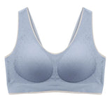 Sexy Latex Seamless Bra Women Push Up Underwear Gathers Shock-Proof Pad Female Intimate Fashion Soft Plus Size