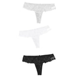 Sexy Women's Panties Thong Full Lace Panties Tanga Transparent Underpants G String Hollow Out Low-Rise Female
