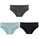 3PCS/Set Women's Panties Cotton Underwear Solid Color Briefs Girls Low-Rise Soft Panty Women Underpants Female