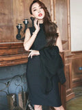 Stripe Sleeveless Bottom Dress 2025 New Fashion Temperament Vertical Stripe
