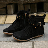 New Sweet Bohemian Leisure Fairy Shoes Fashion Short-Barrel Tassel Boots Online Celebrity Short Boots Children's