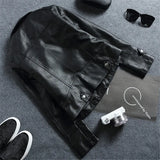 Zingj Spring And Autumn Haining New Slim Lapel Leather Women's Short Coat Women's Pu Jacket Motorcycle Clothing Women's