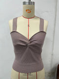 Zingj New Sweater Belt Vest Inside The Knot V Neck Without Sleffowed Wear Bottom Strapless Top Female-Outfit