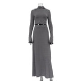 Zingj Women's Short Hooded Top High Waist Side Slit Unique Suit Skirt 2024 Spring And Autumn New Two-Piece Set For Women-Outfit