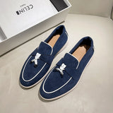 Size 2025 Spring New Round Head Velvet Retro Shoe Sleeve Low Heel Single Shoes Lefu Shoes Direct