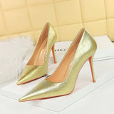 Zingj Vintage Fashion Women's Shoes Banquet High Heels Spring And Autumn Heels With High Heels Shallow Pointed Single