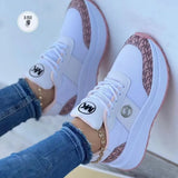 Zingj Women's Casual Wedge Heel Sneakers 2024 New Plus Size Strap With A Single Size