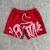 Aesthetic High Street Hip-Hop Printed Letter Short-Sleeved T-Shirt Shorts Men's Summer Tide Brand Leisure Sports