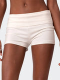 Sexy Women Pajama Shorts Solid Color/Striped Print Low Waist Slim Fit Sleep Shorts Summer Casual Pajama Bottoms