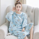 Women Coral Velvet Printed Korean Style Leisure Daily Womens Student Loose Kawaii Elegant New Soft Comfortable