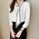 Spring And Autumn Commuter OL Printing Leads The Shirt Female Early Spring Long-Sleeved Jacket Design Sense Minority Temperament