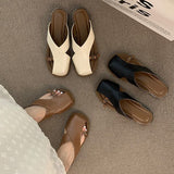 Fragrant Temperament Bag Head Half Slippers Women 2025 Summer Version Of High-Slip Shoes Wearing