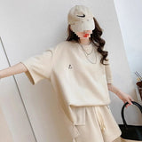 Casual Sportswear Suit Women's Summer Dress Small Size Loose Student Gas Shorts