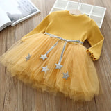Winter Autumn Girl Dress Children Clothes Kids Dresses For Girls Party Dress Long Sleeve Knitted Sweater Toddler Girl